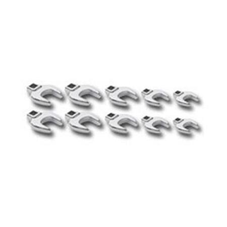 MAKEITHAPPEN 81909 0.375 Inch Drive Metric Crowfoot Wrench, 10-Piece Set MA67912